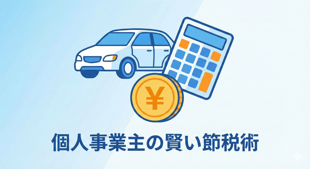 個人事業主の賢い節税術!軽自動車の減価償却シミュレーションのイメージイラスト