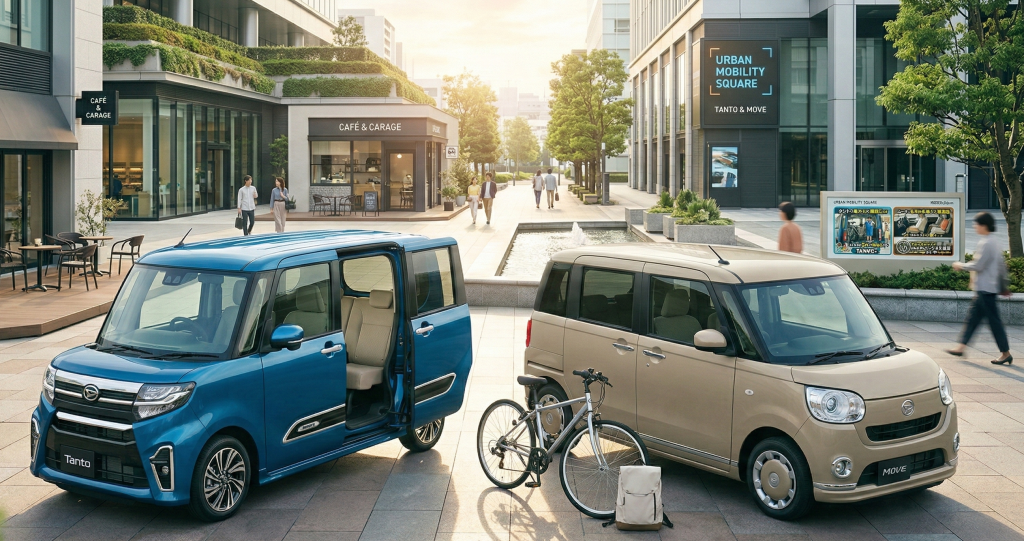 新型ムーヴとタントの比較イメージ